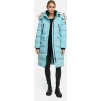 Marikoo Damen Winterjacke – Schneesternchen, lang mit Kapuze & Fellkragen