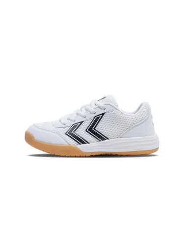 hummel Unisex Kinder Multiplay Flex Lc Jr Sneaker, White Black, 33 EU - Sneaker für Kinder mit leichtem, atmungsaktivem Material und griffiger Außensohle für optimalen Halt beim Spielen.