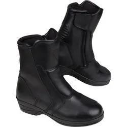 Modeka Nicoletta Lady Schuhe schwarz Gr. 41 - Damen-Motorradstiefel mit erhöhtem Absatz, ideal für kürzere Beine. 100% wasser-, winddicht und atmungsaktiv dank Hipora ® Membrane. Perfekt für stylische und sichere Fahrten!