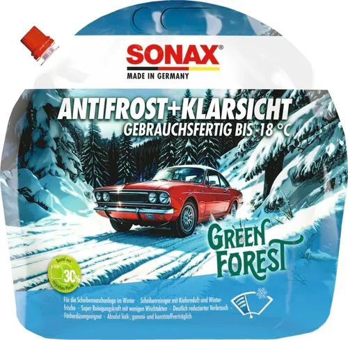 SONAX AntiFrost + Klarsicht bis -18°C Green Forest 3 Liter Scheibenfrostschutz
