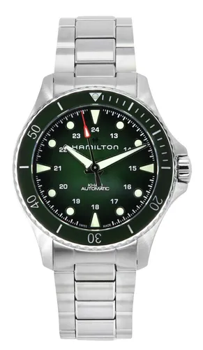 Hamilton Khaki Navy Scuba Automatische Herrenuhr mit grünem Zifferblatt