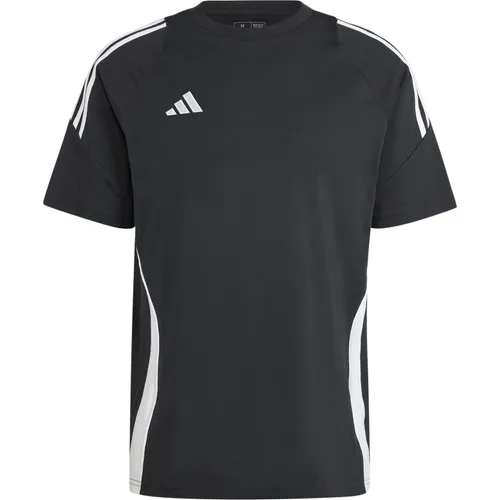 adidas Performance Tiro 24 T-Shirt schwarzweiss L - Sportshirt für optimale Bewegungsfreiheit, aus hochwertiger Baumwolle für hohen Tragekomfort, ideal für Training und Freizeit.