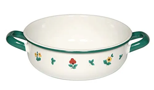 RIESS 0443-049 Bauernschüssel 14 cm - Emaille Schüssel mit 0,85 L Volumen, ideal für rustikale Servierideen und langlebig im Gebrauch.