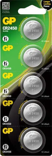 GP Batterie CR2450 Lithium Knopfzellen (5 Stück) von GP