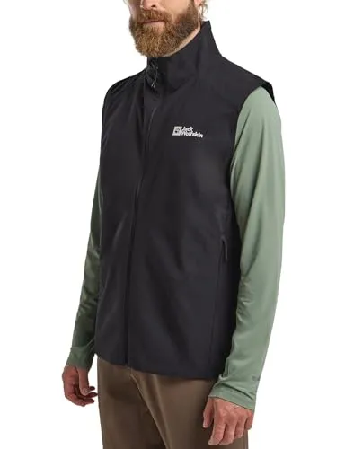 Jack Wolfskin Prelight Stride Vest M - Leichte Outdoor Weste für Herren - Outdoor Westen für Herren, wind- und wasserabweisend sowie atmungsaktiv dank TEXASHIELD CORE Material, ideal für aktive Wanderungen bei wechselhaftem Wetter.