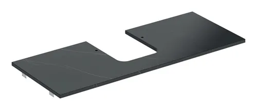Geberit ONE Waschtischplatte in Marmoroptik Schwarz matt in schwarz von Geberit