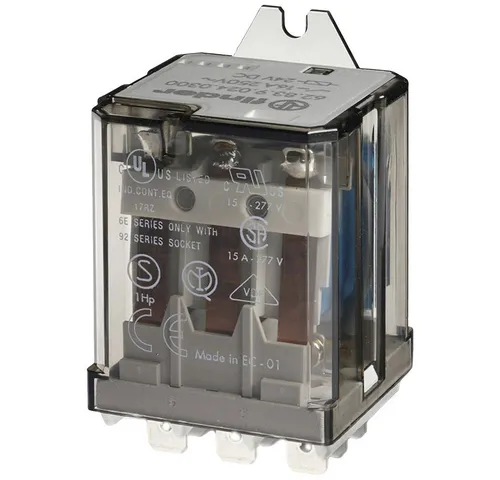 Finder Steckrelais 62.83.9.220.4009 - 220 V/DC, 16 A - Steckrelais für 220 V/DC mit 16 A Schaltleistung, ideal für zuverlässige Steuerungen in anspruchsvollen Anwendungen. Temperaturbereich von -40 bis +70 °C.
