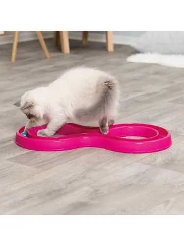 Trixie Interaktives Katzenspielzeug Blinkende Ballrennbahn von Trixie