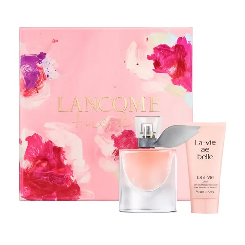 LANCÔME La vie est belle 30 ml Eau de Parfum Duftset - Parfum Set Damen mit limitiertem Design von Arne Quinze, inklusive 30 ml Eau de Parfum und 50 ml Body Lotion für ein blumiges Dufterlebnis.