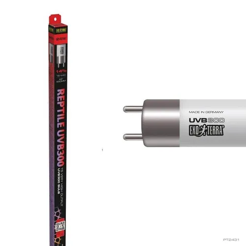 Exo Terra T5-VHO Hochleistungs-UVB300-Lampe 24Watt mit 14%UVB 550mm NEUHEIT 2025