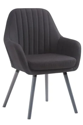 CLP Stuhl Florian - Komfortabler Besucherstuhl mit Holzbeinen - Esszimmerstuhl Florian mit modernem Design und bequemer Polsterung für langen Sitzkomfort. Ideal für Wartezimmer oder Veranstaltungen, max. Belastbarkeit 160 kg.