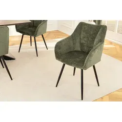 Drehbarer Retro Stuhl AVIGNON in Grün von riess-ambiente