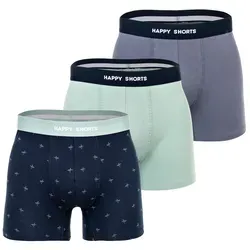 HAPPY SHORTS Trunk Jersey Unterhose 3er Set XXL