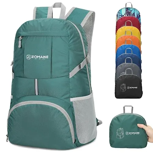 ZOMAKE 35L Faltbarer Rucksack – Leicht und Wasserdicht für Outdoor-Aktivitäten