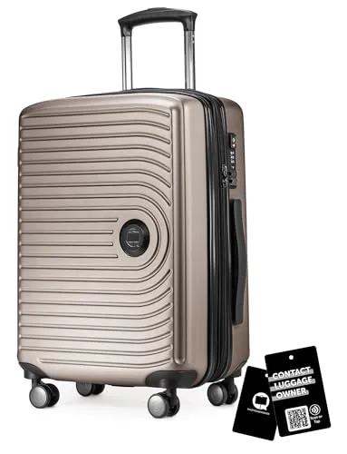 Hauptstadtkoffer Mitte - Handgepäck Trolley mit digitalem Gepäckanhänger - Leichter und stabiler Kabinenkoffer aus 100% ABS mit modernem Design. Inklusive sicherem digitalen Kofferanhänger für anonymen Kontakt im Verlustfall. Perfekte Organisation mit mehreren Fächern und TSA-Zahlenschloss.
