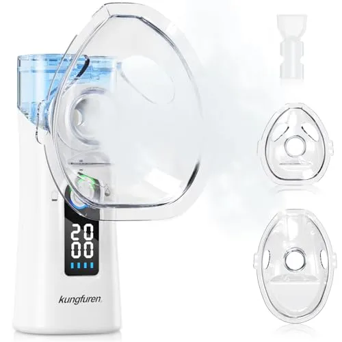 Wiederaufladbares Inhalationsgerät für Erwachsene und Kinder – Tragbar mit 20-Minuten-Timer