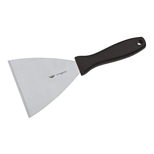 Paderno 18520-12 Profi-Dreikant-Spatel - Nudelschneider-Schaber mit Griff, Klinge aus Edelstahl, Griff aus Polypropylen, 12 cm x 12 cm, Silver