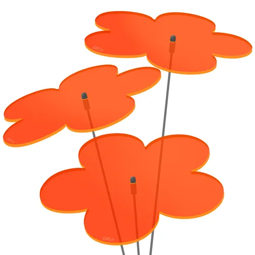 Stück SUNPLAY Sonnenfänger Ø20cm Suncatcher Gartenstecker Blumen ORANGE 3