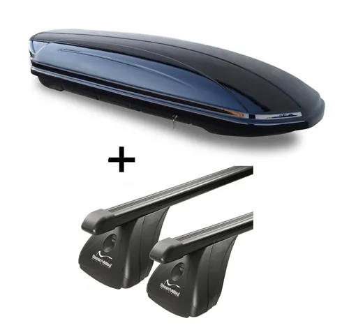 Dachbox MAA460L+Stahl Dachträger VDP für BMW Serie 4 Gran Coupè