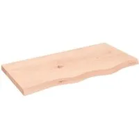 vidaXL Tischplatte aus massivem Eichenholz mit Naturkante - Esszimmertische: Handgefertigte Tischplatte aus unbehandeltem Eichenholz, ideal für individuelle DIY-Projekte und mit einzigartiger Naturkante für besonderen Charme.