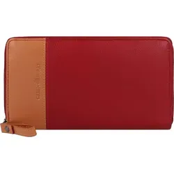 Greenburry Nappa Geldbörse mit RFID Schutz 19.5 cm - Elegante Leder-Geldbörse mit 17 Kreditkartenfächern, Münz- und Scheinfächern. Sicherer Reißverschluss und RFID Schutz für Ihre sensiblen Daten – ideal für stilbewusste Damen.