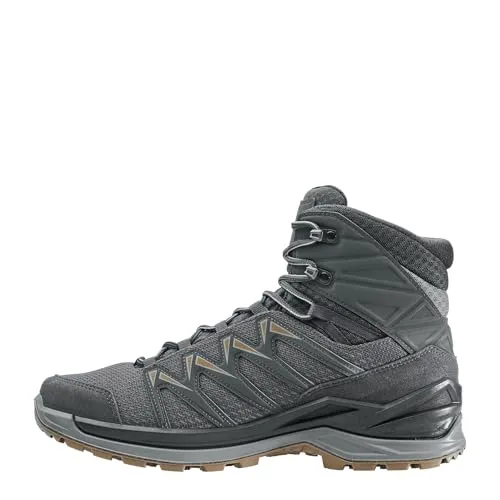 Lowa Innox Pro GTX Mid Graphit/Bronze - 45 - Vielseitige Wanderschuhe für Herren mit wasserdichtem GORE-TEX-Futter und optimaler Dämpfung durch LOWA DynaPU® für höchsten Tragekomfort auf allen Terrain.