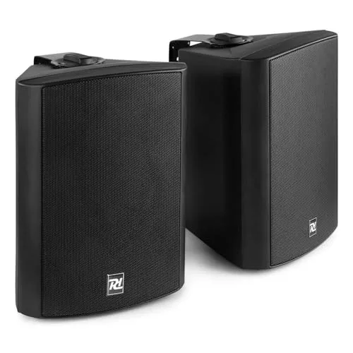 Power Dynamics DS65MB Aktivlautsprecher Bluetooth Outdoor - Wetterfeste Lautsprecher mit 125 Watt, ideal für Garten und Terrasse. Integrierter MP3-Player und flexible Wandmontage sorgen für vielseitigen Einsatz und kraftvollen Klang.