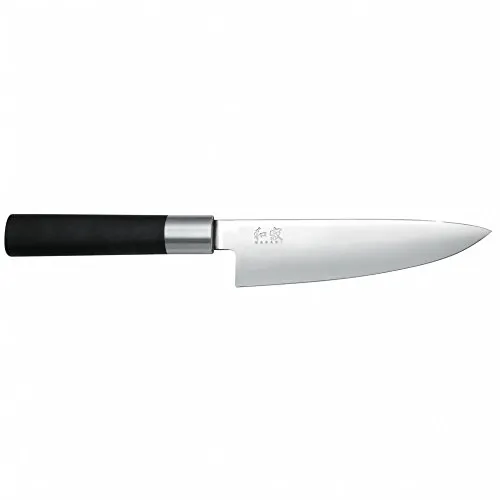 KAI Wasabi Black Kochmesser 15 cm - Präzision aus Japan - Hochwertiges Kochmesser mit 15 cm Klinge aus rostfreiem 6A/1K6 Edelstahl, ideal für präzises Schneiden in der Küche. Ergonomischer Griff für optimale Handhabung und dauerhafte Schärfe.