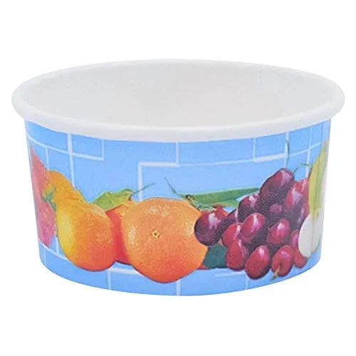 VEPATIM 50 Eisbecher Pappe rund 160 ml Ø 85mm Höhe 43mm Fruchtreigen