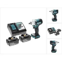 Makita DTW 300 RM Akku Schlagschrauber 18 V - Akkuschrauber mit 330 Nm Drehmoment, Brushless-Technologie für höhere Effizienz und Langlebigkeit, inklusive 2x 4,0 Ah Akkus und Ladegerät.
