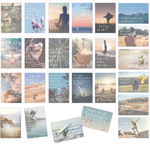 Edition Seidel Set 25 Postkarten Leben & Momente mit Sprüchen - Karten mit Spruc