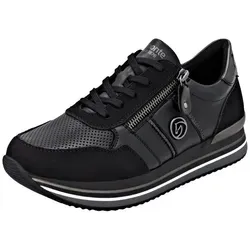 Remonte Plateausneaker Schnürschuh grau|schwarz 42 EU - Sneaker mit gepolstertem Schaftrand für hohen Tragekomfort, ideal für Freizeitaktivitäten. Sportlich und stylish mit herausnehmbarem Softfußbett.