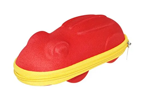 Optotec lustiges Brillenetui für Kinder in Nilpferd und Frosch Form rot