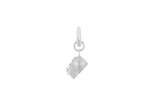 Amor Charm 925 Sterling Silber Damen Charms - Kamera - Clasp Charms für Damen, stilvoller 2 cm Anhänger aus hochwertigem 925 Sterling Silber, ideal als Geschenk in Schmuck Geschenk Box für besondere Anlässe.