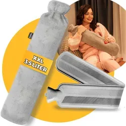 XXL Wärmflasche 3,5 Liter in grau von Pasper