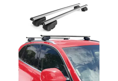 OMAC Dachträger Gepäckträger für Auto 75kg 120cm Aluminium Grau 2x (2-St), Wasserbeständig,Abnehmbar,Multifunktional,Leichtgewichtig