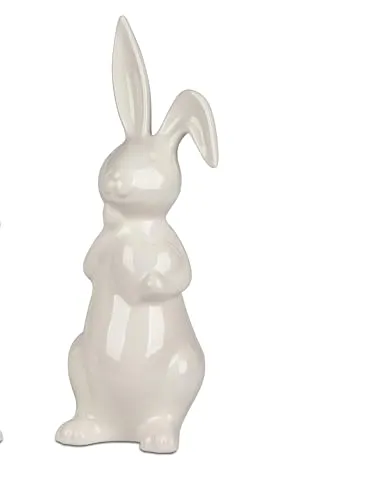 formano Dekorativer großer Hase mit Herz, glänzend Vanilla 30cm