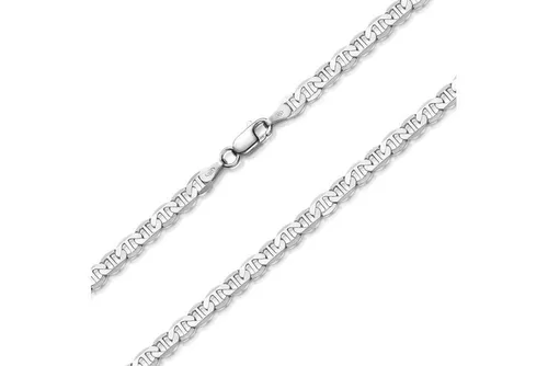 Silberkettenstore Silberkette Stegpanzerkette 4mm in silber von Silberketten-Store