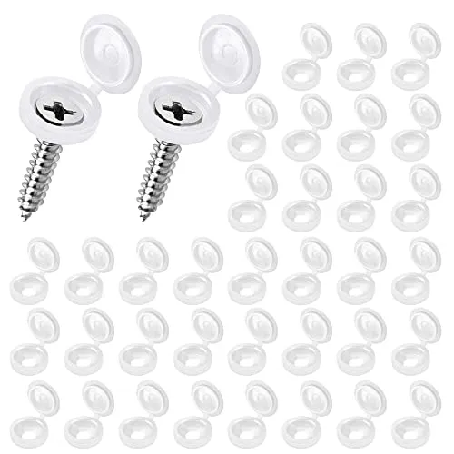 Fensterbankschrauben Weiß Kunststoff-Abdeckkappen für M4-M6 Schrauben, 100 Stück - Schutzkappen für Möbel: Langlebige Kunststoff-Abdeckungen schützen Schrauben vor Staub und Feuchtigkeit, verlängern die Lebensdauer und sorgen für ein sauberes Erscheinungsbild.