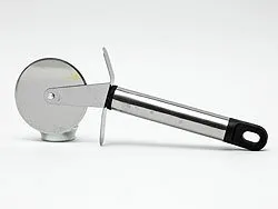 Edelstahl Pizzaschneider mit Hänger 18 cm Pizza Schneider Teiler Pizzateiler