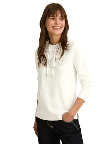 Shirt mit Wording - Damenshirt - T-Shirts für Damen, aus reiner Baumwolle mit Kragen und Tunnelzug, ideal für einen lässigen Look mit seitlichen Schlitzen im Saum.