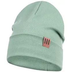 Smarilla Jerseymütze Jungen Mütze Beanie Übergangsmütze gerippt breiter Bund grün 54/56