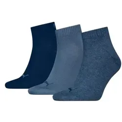 Puma 3P Quarter Socks Jeansblau Gr 43/46