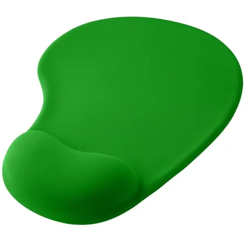 OcioDual Mauspad mit gelkissen Handgelenkauflage, Ergonomische Mousepad mit Handauflage, Mauspad Grün Mouse Pad Weicher Stoff mit Rutschfester Gummibasis für Laser und Optische Mäuse