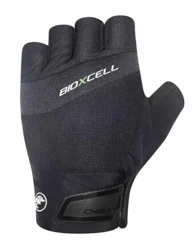 Chiba Fahrrad-Handschuhe BioXCell Pro schwarz - Größe XL - Hochwertige Fahrradhandschuhe mit atmungsaktiver Oberhand und strapazierfähiger Innenhand. Anatomische Passform mit 3D-Polsterung für optimalen Komfort und Schutz während der Fahrt.