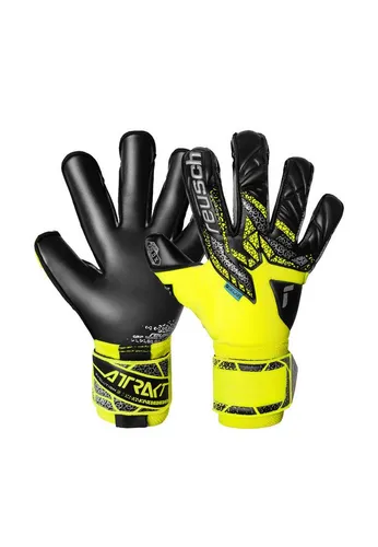 Reusch Attrakt Gold X Evolution Torwarthandschuhe - Torwarthandschuhe für Erwachsene, ideal für alle Wetterbedingungen. Mit Grip Gold X Handflächen für ultimativen Halt und atmungsaktivem Airventsystem für kühlende Belüftung.