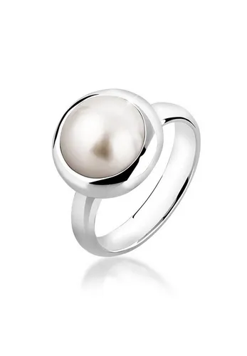 Nenalina Ring Silber 925 mit Mabeperle - Eleganter Damenring aus hochwertigem 925 Sterlingsilber mit einer strahlenden Mabeperle – perfekt für jeden Anlass und ein ideales Geschenk für stilbewusste Frauen.