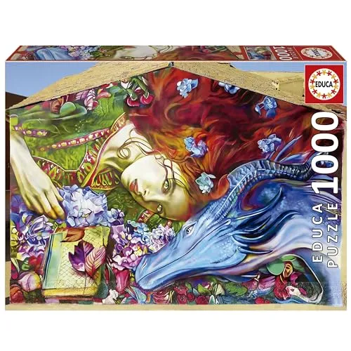 Educa - Puzzle von 1000 Teilen für Erwachsene | Sant Jordi, Lily Brick. Messen: 68 x 48 cm. Beinhaltet die puzzlekleber FixPuzzle. Seit 14 Jahren (19926)
