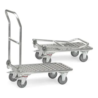 Fetra Transportwagen 1134, klappbar und leicht - Plattformwagen aus Aluminium mit 200 kg Tragkraft, klappbar für einfache Lagerung und Transport, ideal für Werkstätten und Lager.