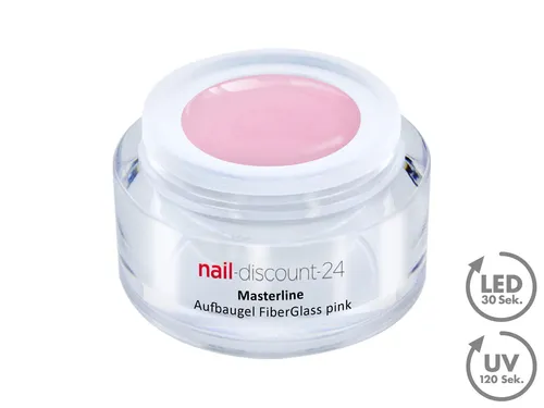 Premium Masterline Aufbau Gel FiberGlas UV LED standfest pink 5ml Builder Nagel